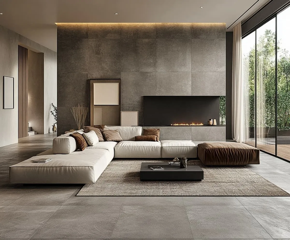 Rustic kitchen Interior CGI Visualisation with wood-effect flooring