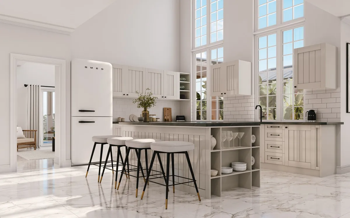 Interior CGI visualisation of a styled hallway demonstrating show home presentation quality